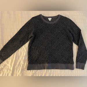 JCrew Black Leopard Print Sweater
